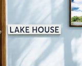 5" X 24" White Lake House Metal Wall Decor
