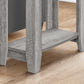 22" Gray Wood End Table With Shelf
