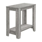 22" Gray Wood End Table With Shelf