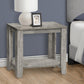 22" Gray Wood End Table With Shelf