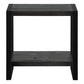 24" Black End Table With Shelf