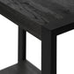 24" Black End Table With Shelf