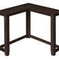 36" Espresso Solid Wood Distressed Corner Console Table