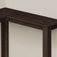 36" Espresso Wood Distressed Corner Frame Console Table
