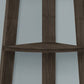 71" Oak Particle Board and Wood Five Tier Corner Bookcase