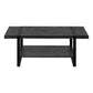 47" Black Coffee Table With Shelf