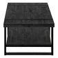 47" Black Coffee Table With Shelf