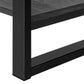 47" Black Coffee Table With Shelf