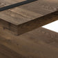 47" Brown And Black Wood Coffee Table With Shelf