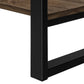 47" Brown And Black Wood Coffee Table With Shelf