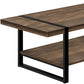 47" Brown And Black Wood Coffee Table With Shelf