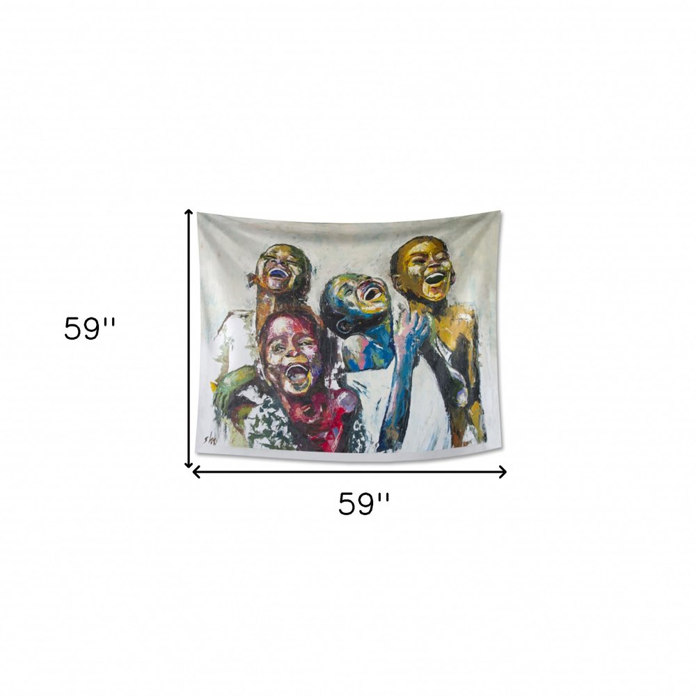 Julio Happy Kids Unframed Tapestry Wall Art