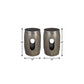 Set of Two Nickel Iron Round Drum End Tables