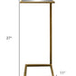 27" Brass And Silver Mirrored Square Mirrored End Table