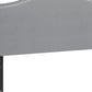 Gray Faux Leather Upholstered Arched Queen Headboard With Nail Head Trim