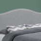 Gray Faux Leather Upholstered Arched Queen Headboard With Nail Head Trim