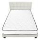 Beige Tufted Linen Queen Bed Frame