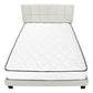 Beige Tufted Linen Queen Bed Frame
