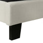 Beige Tufted Linen Queen Bed Frame