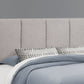 Gray and Black Tufted Linen Queen Bed Frame