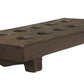 2" Brown Wood Geometric Tabletop Dish Candle Holder