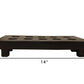 2" Brown Wood Geometric Tabletop Dish Candle Holder