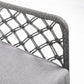 26" Gray and Black Steel Indoor Outdoor Dining Chair with Gray Cushion