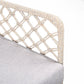26" Gray Metal Outdoor Dining Chair with Gray Cushion