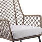 26" Gray Metal Outdoor Arm Chair with Gray Cushion