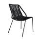 Set of Two 22" Black Metal Outdoor Dining Chair