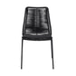 Set of Two 22" Black Metal Outdoor Dining Chair