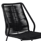 Set of Two 22" Black Metal Outdoor Dining Chair