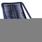 Set of Two 22" Blue Metal Outdoor Dining Chair