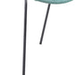 Set of Two 25" Green Metal Outdoor Dining Chair