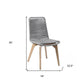 Set of Two 18" Gray Solid Wood Outdoor Dining Chair