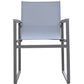Set of Two 22" Light Gray Metal Outdoor Dining Chair