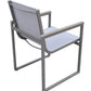 Set of Two 22" Light Gray Metal Outdoor Dining Chair