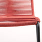 Set of Two 23" Red Metal Outdoor Dining Chair