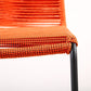 Set of Two 23" Tangerine Metal Outdoor Dining Chair