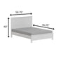 White Solid Wood Full Double Bed Frame