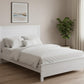White Solid Wood Full Double Bed Frame
