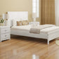 White Solid Wood Full Double Bed Frame