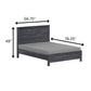 Grey Solid Wood Full Double Bed Frame