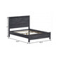 Grey Solid Wood Full Double Bed Frame