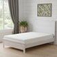 White Shiplap Texture Distressed Solid Wood Twin Bed Frame