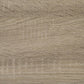 59" Taupe And Silver Solid Wood And Metal Sled Base Dining Table