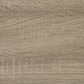 59" Taupe And Silver Solid Wood And Metal Sled Base Dining Table