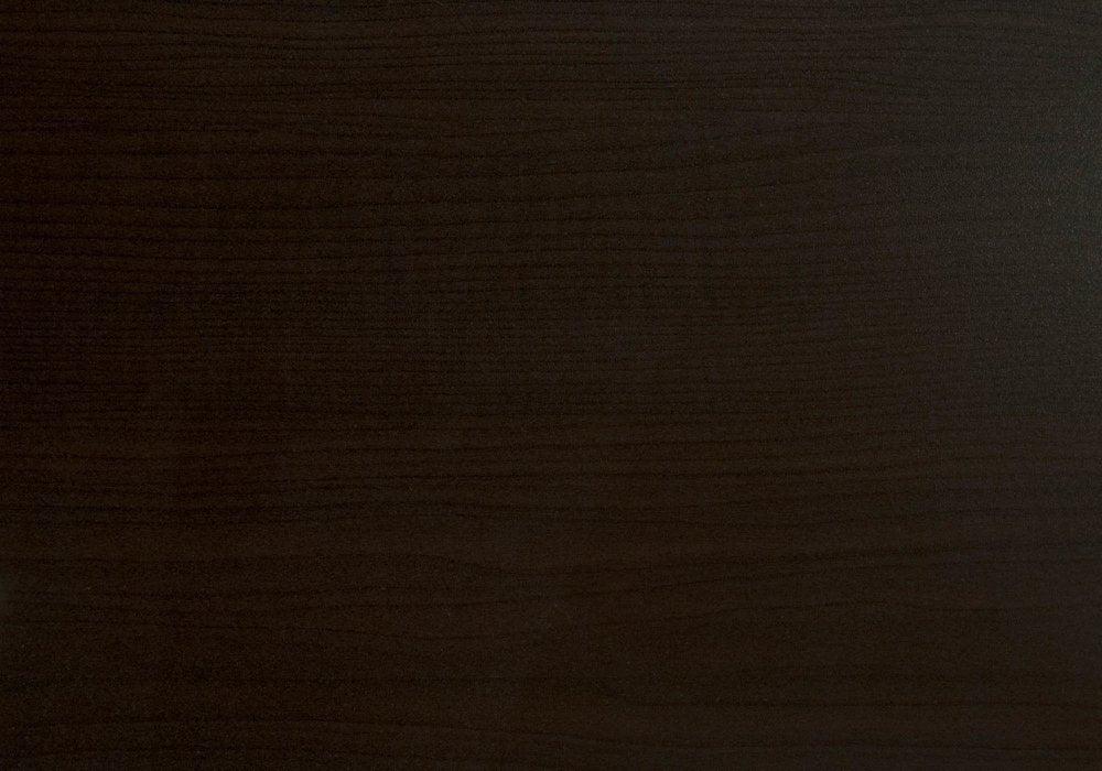 59" Espresso And Silver Solid Wood And Metal Sled Base Dining Table