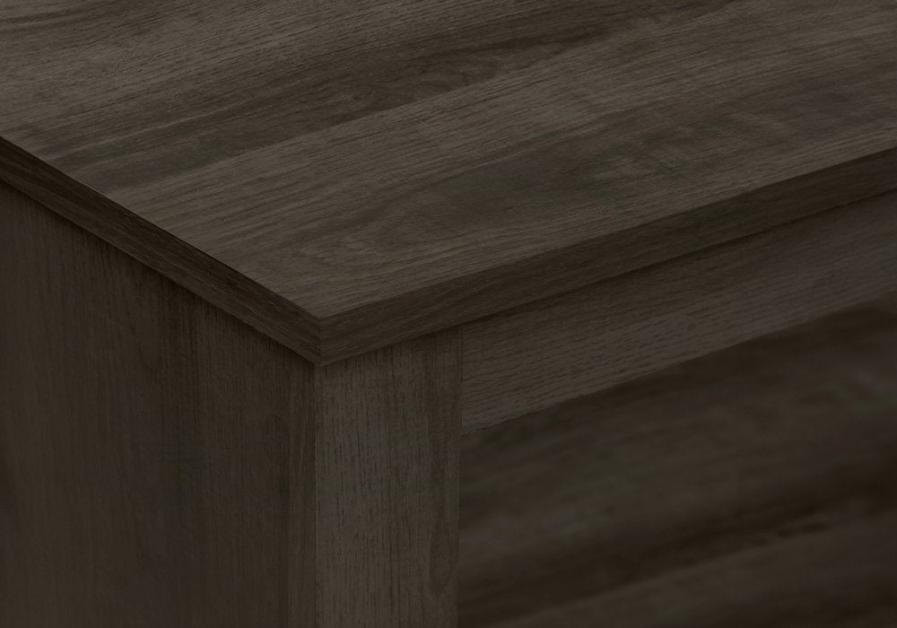 42" Brown Wood Open Shelving TV Stand