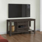 48" Brown Open Shelving TV Stand